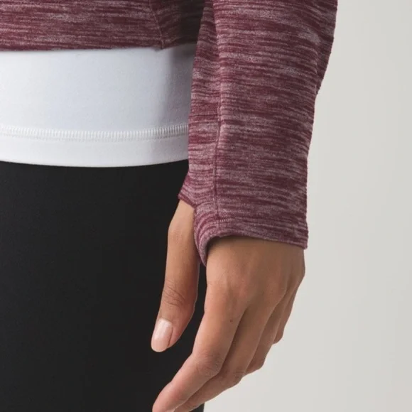 Lululemon &go City Pullover Heathered Bordeaux Drama 4 - Picture 7 of 17